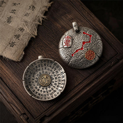 Collier pendentif du mantra de la lumière dorée taoïste