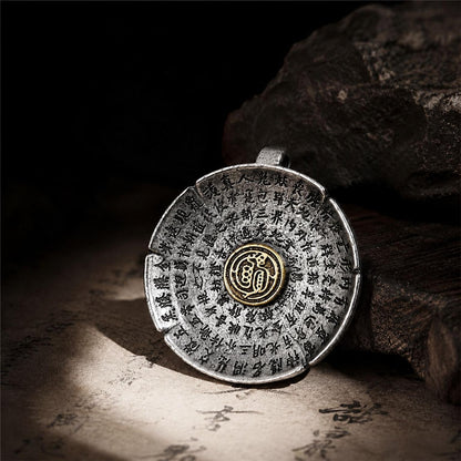 Collier pendentif du mantra de la lumière dorée taoïste