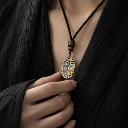 Taoist Golden Light Mantra Pendant Necklace