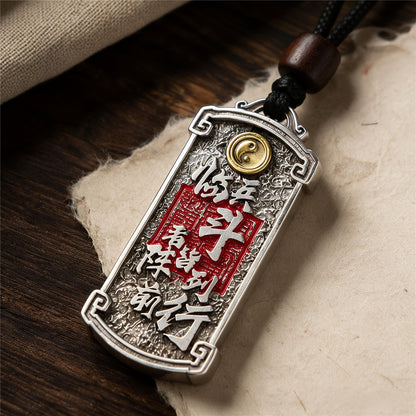 Taoist Heavenly Master Seal Pendant Necklace | Nine-Character Mantra