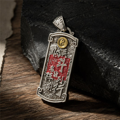 Taoist Heavenly Master Seal Pendant Necklace | Nine-Character Mantra