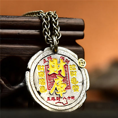 Taoist Prosperity Pendant Necklace – Chinese Good Luck Amulet