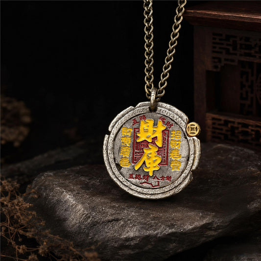 Taoist Prosperity Pendant Necklace – Chinese Good Luck Amulet