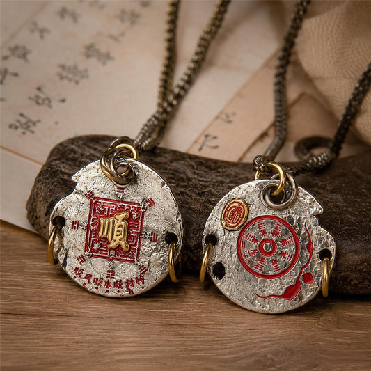 Taoist Seal Bagua Pendant Necklace | Chinese Taoist Jewelry