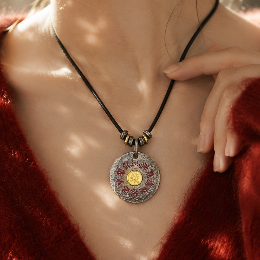Collar con colgante de Taiji taoísta | Joyería Lei Zu Hui y Jiutian Yingyuan