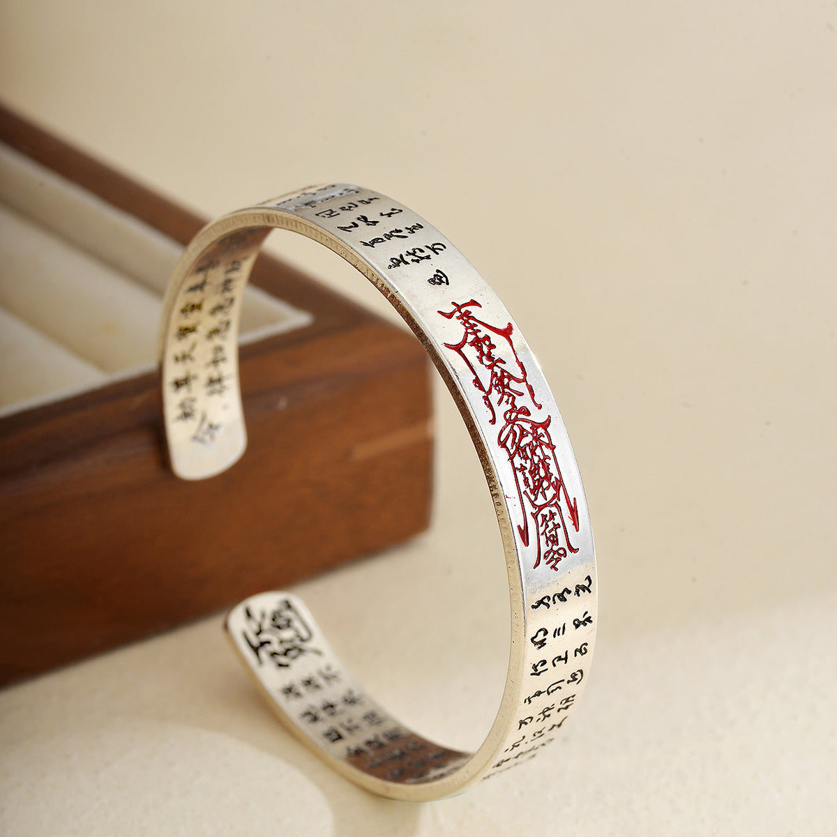 Taoist Tianpeng Ruler Cuff Bracelet with Gong Ming Talisman