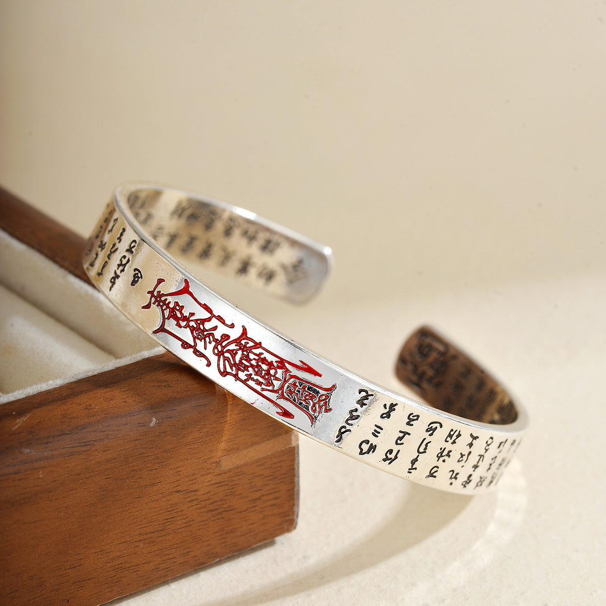 Taoist Tianpeng Ruler Cuff Bracelet with Gong Ming Talisman