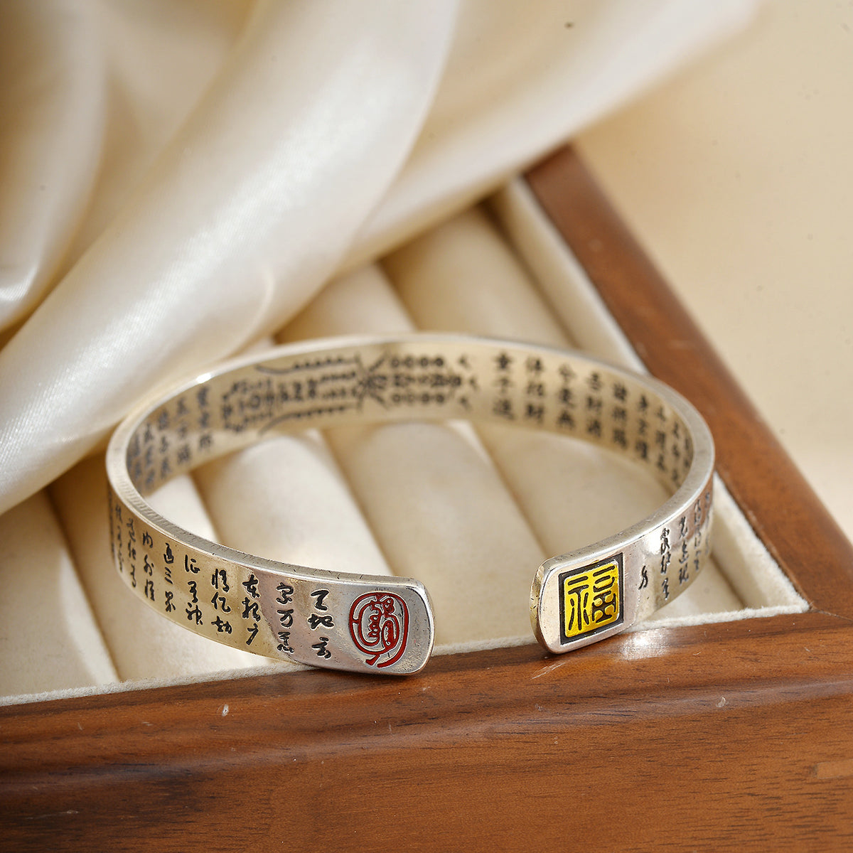 Taoist Tianpeng Ruler Cuff Bracelet with Gong Ming Talisman