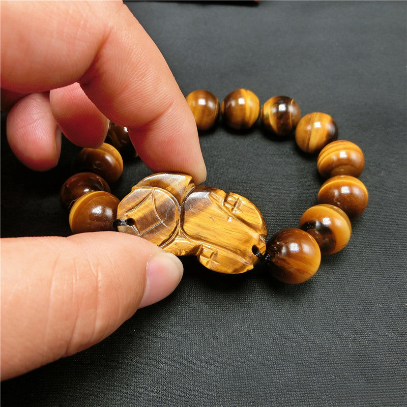 Natural Tiger Eye PiXiu Bracelet | Feng Shui Wealth Jewelry