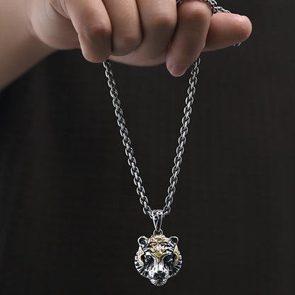 Tiger Zodiac Necklace | Chinese Tiger Head Pendant