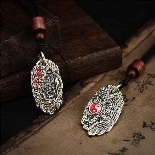 Traditional Chinese Shan Gui Charm Coin Necklace Pendant