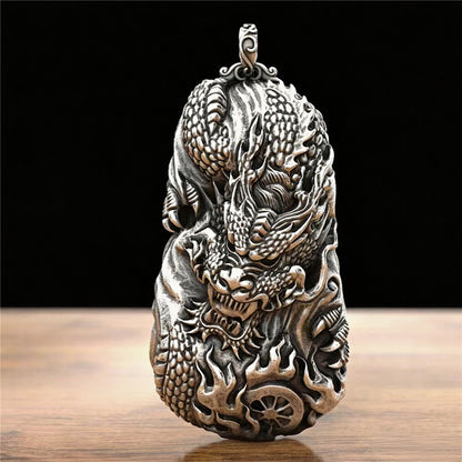 Vintage Chinese Zodiac Dragon Pendant Necklace