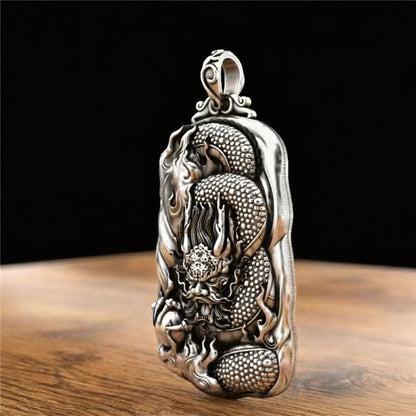 Vintage Chinese Zodiac Dragon Pendant Necklace