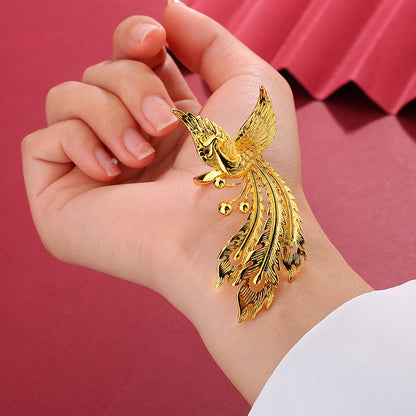 Vintage Phoenix Ring | Chinese Gold Ring with Adjustable Fit