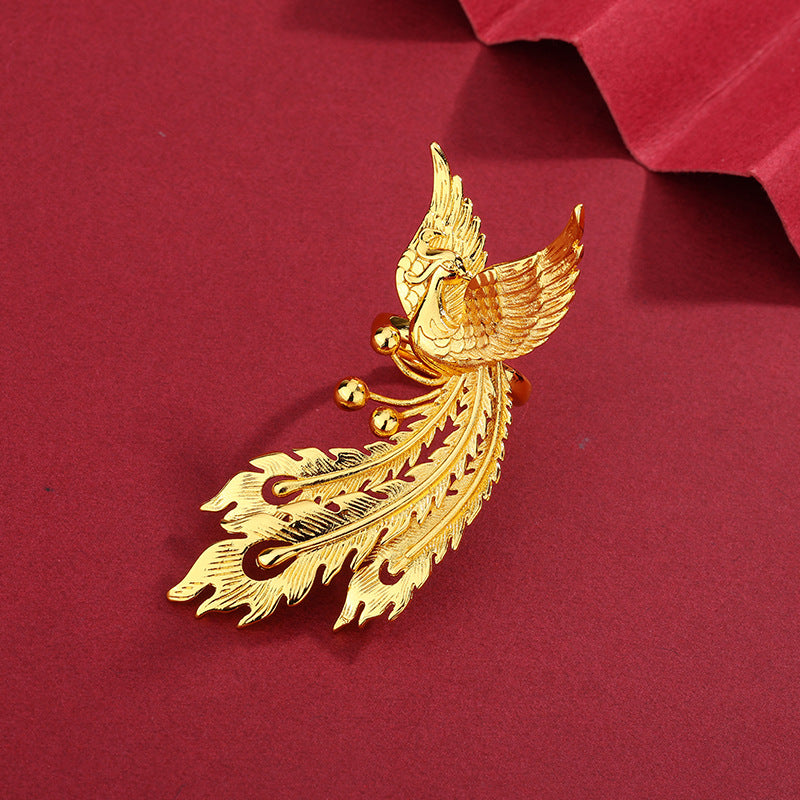 Vintage Phoenix Ring | Chinese Gold Ring with Adjustable Fit