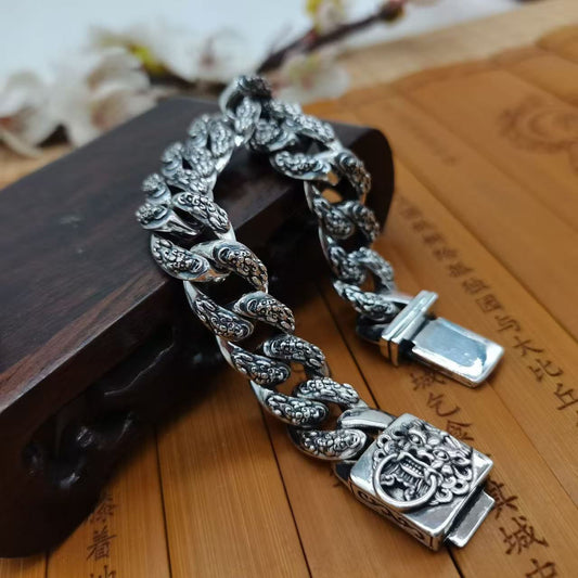 Pixiu Bracelet | Vintage Silver-Tone Chinese Pixiu Jewelry