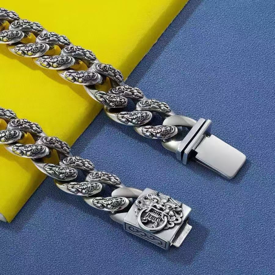 Pixiu Bracelet | Vintage Silver-Tone Chinese Pixiu Jewelry