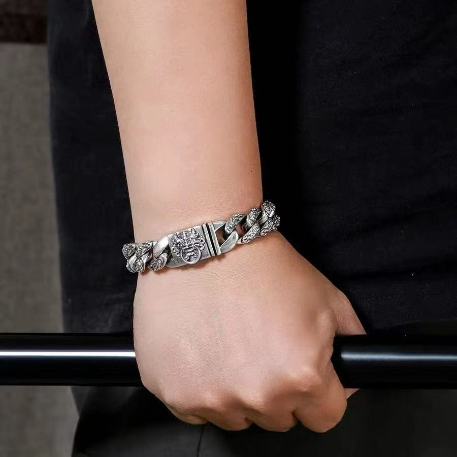 Pixiu Bracelet | Vintage Silver-Tone Chinese Pixiu Jewelry