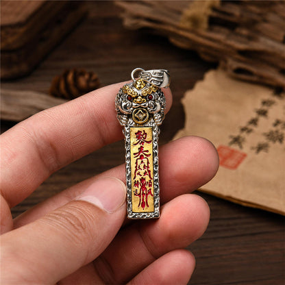 Vintage Pixiu Pendant | Chinese Feng Shui Wealth Charm