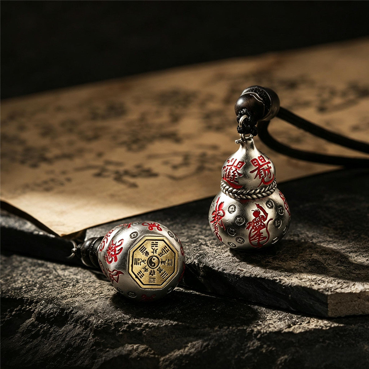 Wealth God Hulu Gourd Pendant | Chinese Fortune Charm