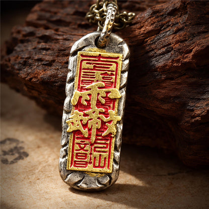 Wenchang Dijun Taoist Pendant | Taoist Scholar Charm Necklace