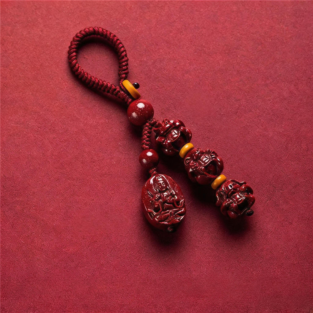 Chinese Zodiac Guardian Buddha Keychain | Personalized Benming Fo Charm for Your Birth Year