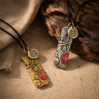Zakiram Pendant Necklace – Tibetan Dual-Panel Amulet