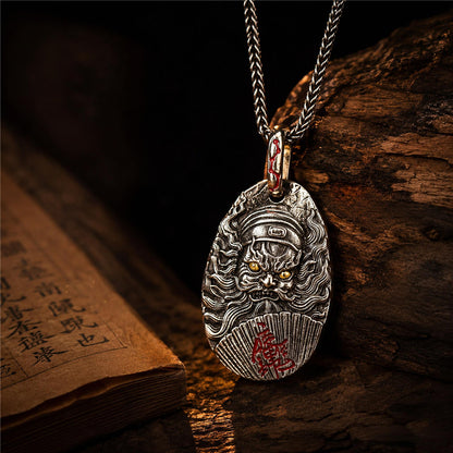 Zhong Kui Pendant – Chinese Guardian Charm in Silver Tone