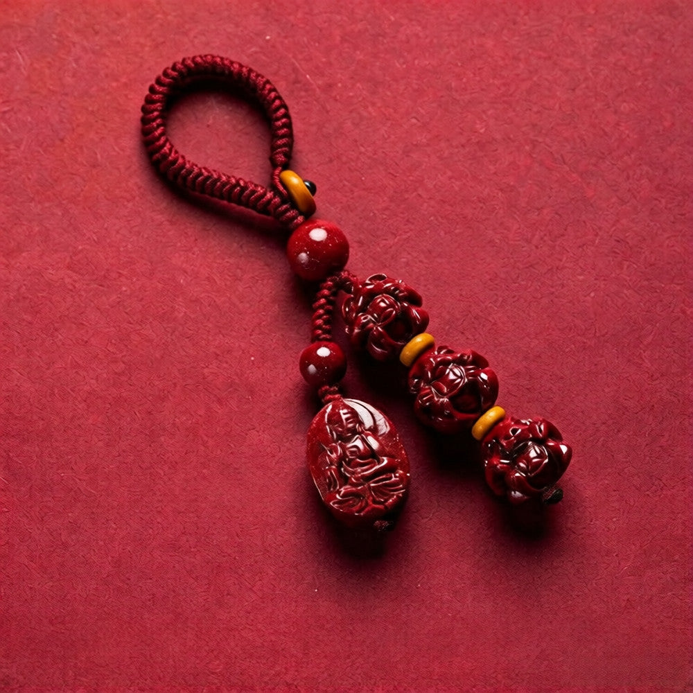Chinese Zodiac Guardian Buddha Keychain | Personalized Benming Fo Charm for Your Birth Year
